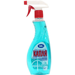 Моющее средство для стекол "КАПЛЯ VOX" и зеркал морской бриз с триггером 500 мл.(15)