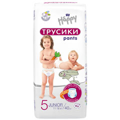 Подгузники "BELLA BABY HAPPY" юниор трусики 11-18 кг 40 шт.(6)