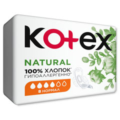 Прокладки "KOTEX" Natural нормал 8 шт.(10)
