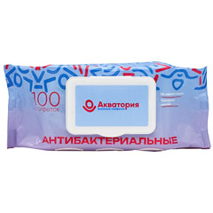 Салфетки влажные "АКВАТОРИЯ" детские с клапаном 120 шт.(20)