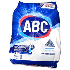 Стиральный порошок "ABC" автомат свежесть гор для белого белья 6 кг.(1)