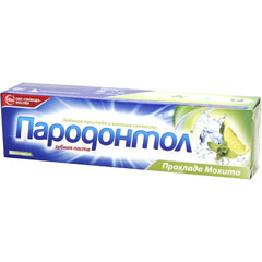Зубная паста "ПАРОДОНТОЛ" прохлада мохито 124 мл.(24)