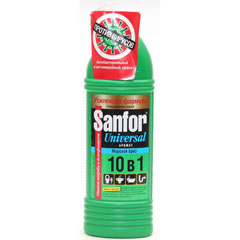 Чистящее средство "SANFOR UNIVERSAL" 10 в 1 санитарно - гигиеническое морской бриз 750 мл.(15)