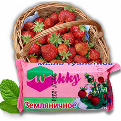 Мыло туалетное "WIKKY" земляничное 100 гр.(72)