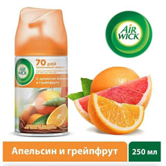 Освежитель воздуха "AIR WICK" сменный блок аэрозоль апельсин и грейпфрут 250 мл.(6)