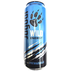 Напиток энергетический "JAGUAR WILD" синий газированный безалкогольный оригинальный вкус банка 0,45 л.(12)