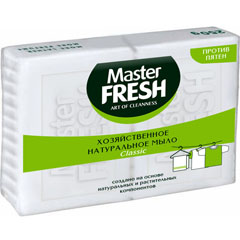 Мыло хозяйственное "MASTER FRESH" белое против пятен 2 шт*125 гр.(20)