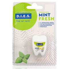 Зубная нить "D.I.E.S." невощеная мята 15 м.(12)