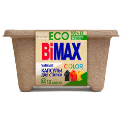 Моющее средство для стирки "BIMAX" капсулы color картонная уп. 12 шт.*13 гр.(4)