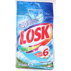 Стиральный порошок "LOSK ACTIVE 6" автомат горное озеро 2,7 кг.(4)
