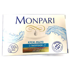 Мыло-крем "MONPARI" с гиалуроном 100 гр.(36)