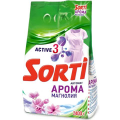 Стиральный порошок "SORTI" автомат арома магнолия 2400 гр.(4)
