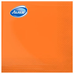 Салфетки бумажные "ЛИЛИЯ" 33*33 см оранжевый  2-х сл. 20 шт.(15)