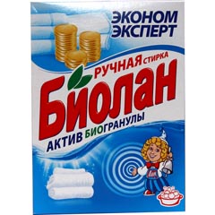 Стиральный порошок "БИОЛАН" эконом эксперт актив био гранулы ручная стирка 350 гр.(24)