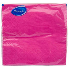 Салфетки бумажные "ЛИЛИЯ" 33*33 см розовый  2-х сл. 20 шт.(15)