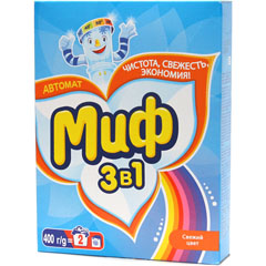 Стиральный порошок "МИФ" автомат свежий цвет 3 в 1 400 гр.(11)