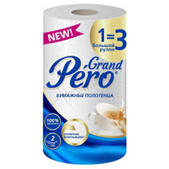 Полотенце бумажное "GRAND PERO" 2-х слойное 1 шт./27 м.(15)