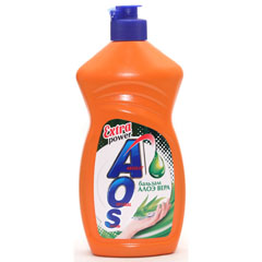 Моющее средство для посуды "AOS" extra power бальзам алоэ вера 450 гр.(20)