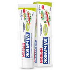 Зубная паста "НОВЫЙ ЖЕМЧУГ" лечебные травы 50 мл./68 гр. 1 шт.(36)