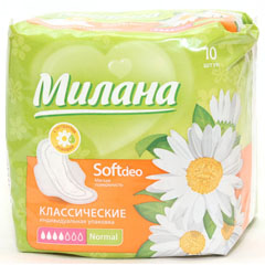 Прокладки "МИЛАНА" Классик софт део нормал ромашка 10 шт.(48)