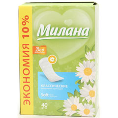 Прокладки "МИЛАНА" ежедневные Классик део софт летние травы Эконом 40 шт.(30)