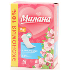 Прокладки "МИЛАНА" ежедневные Классик део софт весенние цветы Эконом 40 шт.(30)