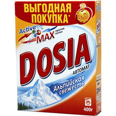 Стиральный порошок "DOSIA" автомат альпийская свежесть актив против пятен 400 гр.(22)