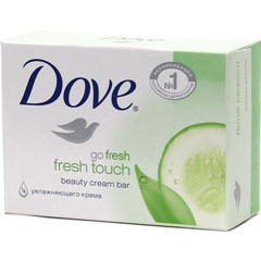 Мыло-крем "DOVE" прикосновение свежести 135 гр.(48)