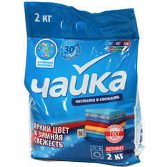 Стиральный порошок "ЧАЙКА" автомат для цветного, яркий цвет и зимняя свежесть 2 кг.(7)