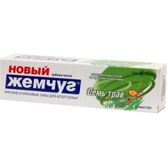 Зубная паста "НОВЫЙ ЖЕМЧУГ" семь трав 100 мл./120 гр. 1 шт.(40)