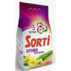 Стиральный порошок "SORTI" автомат арома магнолия 3000 гр.(4)