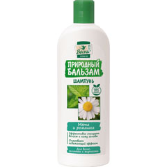 Шампунь "ВЕСНА ПРИРОДНЫЙ БАЛЬЗАМ" мята и ромашка 430 гр.(15)