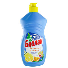 Моющее средство для посуды "БИОЛАН" апельсин-лимон 400 гр.(20)