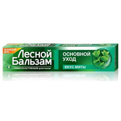 Зубная паста "ЛЕСНОЙ БАЛЬЗАМ" основной уход мята 75 мл.(24)