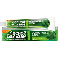 Зубная паста "ЛЕСНОЙ БАЛЬЗАМ" основной уход хвойный комплекс 75 мл.(24)