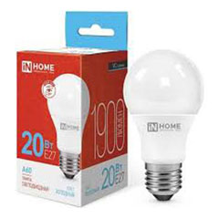 Лампа светодиодная "IN HOME" LED-A60-VC 20Вт E27 6500К 1 шт.(10)
