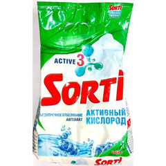 Стиральный порошок "SORTI" автомат активный кислород/голубой поток 2400 гр.(4)