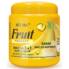 Маска для волос "ВIТЭКС FRUIT THERAPY" 3 в 1 банан и мур 450 мл.(18)