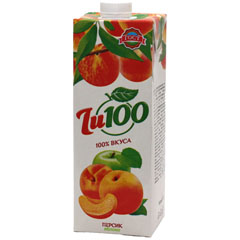 Нектар "ZU100" Персиково-Яблочный тетра-пак 1 л.(12)