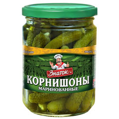 Корнишоны "ЗНАТОК" ст/б 350 гр.(12)