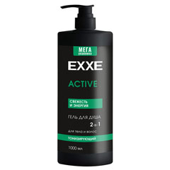 Гель для душа "EXXE MEN" 2 в 1 тонизирующий/active 1 л.(4)