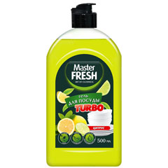 Моющее средство для посуды "MASTER FRESH" Turbo гель цитрус флип топ 500 мл.(12)