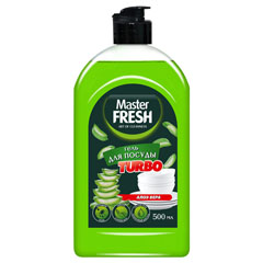 Моющее средство для посуды "MASTER FRESH" Turbo гель алоэ флип топ 500 мл.(12)