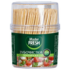 Зубочистки "MASTER FRESH" банка 500 шт.(36)