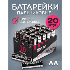Элемент питания "ФАZА ALKALINE" щелочные LR06 пальчиковые 20 шт.(1)