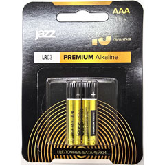 Элемент питания "JAZZWAY PREMIUM ALKALINE" щелочные LR03 на блистере 2 шт.(20)