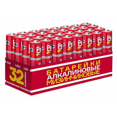 Элемент питания "CRAZYPOWER ALKALINE" щелочные LR03 мизинчиковые 32 шт.(1)