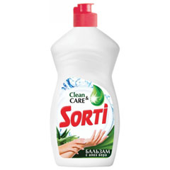 Моющее средство для посуды "SORTI" clean & care бальзам с алоэ вера 400 гр.(20)