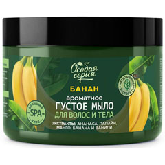 Мыло жидкое "ОСОБАЯ СЕРИЯ" густое для волос и тела банан 500 гр.(6)
