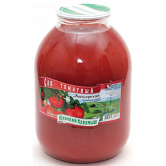 Сок "ШИРОКИЙ КАРАМЫШ" Томатный с мякотью СКО 3 л./в упаковке 4 шт,/(4)
